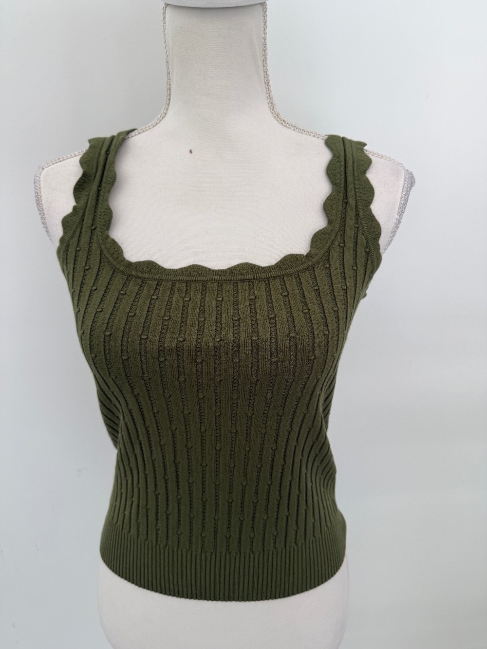 Heirloom Khaki Green Tank Top NWT Classic Workwear Everyday Casual